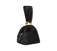 Kelisdi Stylish Banquet Handbag Metallic Zipper Detailing Premium Polyester Evening Bag Prom Wear Companion Elegant Polyester Bridal