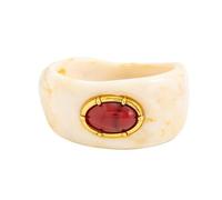 Kelisdi Stylish Versatile Resin Curved Irregular Lightweight Daily Wear Wide Cuff Bangle Aesthetic Jewelry Marble Effect Jewelry