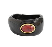 Kelisdi Stylish Versatile Resin Curved Irregular Lightweight Daily Wear Wide Cuff Bangle Aesthetic Jewelry Marble Effect Jewelry