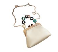 Kelisdi Stylish Women Hand Bag Vintage Clip Clutch Bag Simple Elegant Single-shoulder Vintage Clip Clutch For Girls Women Trendy Shoulder Bags Ladies Handbag Shoulder