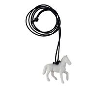 Kelisdi Symbolic Horse Charm Necklace for Success Sturdy User Friendly Acrylic and Adjustable Leather Cord Sweater Chain Success Pendant