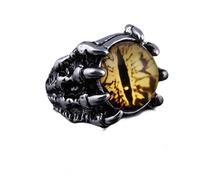 Kelisdi Unique Wolf Paw Demons Eye Shape Adjustable for Men Women, Alloy Texture Party Accessories Festive Wolf Paw Demons Eye Opening Adjustable Rings