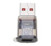 Kelisdi USB-a Extender with Indicators Light Clear Shell Adapter Type-C Female to USB a Male Converter for Laptop Cellphone Fast Charging Adapter