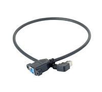 Kelisdi USB B Type Male To Panel Mount Female Cable 50cm Fast Speed Data Transfer 5Gbps For Industrial Printers Cameras USB B Male To Female Extension Cable With Screws