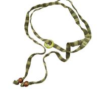 Kelisdi Vibrant Stripe Pattern Cotton Cord Necklace Handwoven Artisanal Jewelry for Daily Wear Parties Festivals Bold Color Chokers Necklace