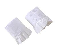 Kelisdi Women Girls Romantics Jacquards Chiffons Horn Cuffs Ruffled Detachable False Sleeves Sweater Decorative Wrist