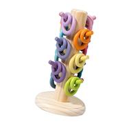 Kelisdi Wood Ringtoss Game Set for Preschoolers Encouraging Practical Learning Skills Wood Activity Rings for Children Educational Learning Toy for Toddler