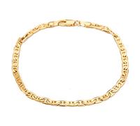 kelistom 18k Gold Plated Flat Mariner Link Chain Anklet 4.2mm Wide 9 10 11 inches Ankle Bracelet for Women Teen Girls