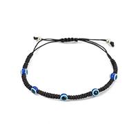 kelistom Handmade String Evil Eye Bracelet for Women Men Girls Boys Black Red Thread Adjustable Bracelets Minimalist Jewelry, Metal, not known