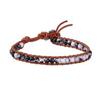 KELITCH Agate Beads Strand Bracelets Leather Wrap Bracelet Handmade Cuff Adjustable Bracelet New