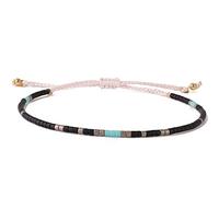 KELITCH Boho-color Crystal Shell Beaded Friendship Bracelets Handmade Strand Bracelet Bangles Jewelry For Women (Color F)