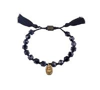 KELITCH Buddha Pendant Bracelets Friendship Bracelets Woven Beaded Strand Bracelets Adjustable Style