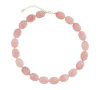 KELITCH Chunky Candy Necklaces for Women Trendy Boho Multicolor Resin Acrylic Beaded Necklace Circular Bead - Pink