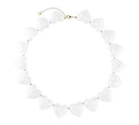 KELITCH Chunky Heart Necklaces for Women Trendy Boho Multicolor Resin Acrylic Beaded Necklace Love Bead Choker, resin acrylic