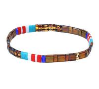 KELITCH Colorful Friendship Stretch Bracelets Candy Miyuki Beads Bracelets Mixed Strand Bracelets - W