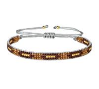 KELITCH Colorful Miyuki Beaded Bracelets Wax Rope Wrap Bracelets Delicated Handmade Multi-Pattern Bracelets Friendship Bracelets for Women Jewelry, 25.40 cm, Miyuki Bead, miyuki bead