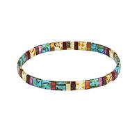 KELITCH Colorful Miyuki Beaded Stretch Bracelets Charm Fashion Tila Strand Bracelets Women Stackable Bangle For Women Jewelry (02D)