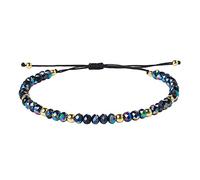 KELITCH Crystal Beaded Bracelets Hand Woven Rope Strand Bracelets Fashion Women Bangles (23K)