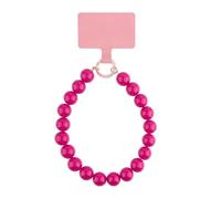KELITCH KELTCH Colored Candy Thick Bead Phone Chain Y2K Style Phone Chain Anti Loss Wrist Hanging Rope Fashion Keychain Decoration - Rose