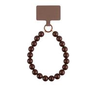 KELITCH KELTCH Colored Candy Thick Bead Phone Chain Y2K Style Phone Chain Anti Loss Wrist Hanging Rope Fashion Keychain Decoration - Dark Brown
