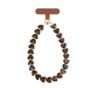 KELITCH KELTCH Colorful Love Beads Phone Chain Y2K Style Phone Chain Anti Loss Wrist Hanging Rope Fashion Keychain Decoration - Brown