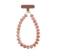 KELITCH KELTCH Colorful Love Beads Phone Chain Y2K Style Phone Chain Anti Loss Wrist Hanging Rope Fashion Keychain Decoration - Deep Pink