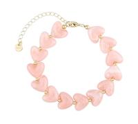 KELITCH Marble Patterned Glass Resin Heart Shaped Bead Bracelet Y2 style Bracelet Friendship Couple Jewelry Gift, Bracelet, resin acrylic