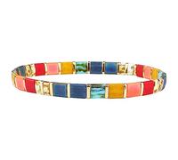 KELITCH New Miyuki Tila Bead Bracelets Charm Stretch Bracelets Stackable Wrap Bracelets for Women Jewelry (Colorful 08G)