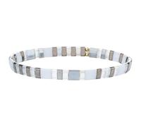 KELITCH Tila Flat Beaded Stretch Bracelets New Jewelry Friendship Handmade Colorful Beads Stack Bracelet for Women - Grey