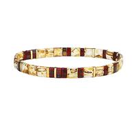 KELITCH Women Tila Beads Charm Bracelet Stretch Bracelets Candy Colors Wrap Friendship Bracelets - E