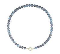 KELITCH Women's Matte Rainbow Glass Bead Necklace Aurora Gradient Color Change Beaded Neck Chain Women's Fashion Y2K Jewelry, natural stone