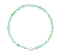KELITCH Women's Matte Rainbow Glass Bead Necklace Aurora Gradient Color Change Beaded Neck Chain Women's Fashion Y2K Jewelry, natural stone