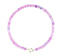 KELITCH Women's Matte Rainbow Glass Bead Necklace Aurora Gradient Color Change Beaded Neck Chain Women's Fashion Y2K Jewelry, natural stone