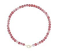 KELITCH Women's Matte Rainbow Glass Bead Necklace Aurora Gradient Color Change Beaded Neck Chain Women's Fashion Y2K Jewelry, natural stone