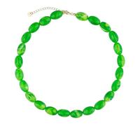 KELITCH Y2 Style Necklace Marble Pattern Glass Resin Alien Bead Necklace Personalized Friendship Couple Jewelry Gift, resin acrylic