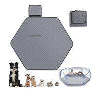 Kelivi Hexagon Washable Pee Pad for Small Animal Playpen, Reusable Guinea Pig & Hamster Cage Pads, Super Absorbent Non-Slip for Rabbits, Bunnies & Kittens (Grey)