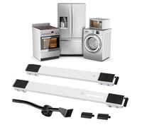 KELIXU Extendable Appliance Rollers Washing Machine Wheels, Heavy Duty Furniture Dolly Mobile Roller for Refrigerators, Dryers, Washing Machines, Support 660 LB, White