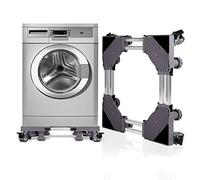 KELIXU Movable Adjustable Base Double Tube Multi-functional with 4 Strong Feet and 4×2 Locking Rubber Swivel Wheels Mobile Case Roller Dolly for Washing Machine,Dryer & Refrigerator