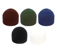 Kellegour 5-Pack Muslim Kufi Skull Cap for Men - Breathable Crochet Prayer Caps in 5 Colors - Islamic Headwear for Ramadan and Eid Gifts
