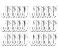 Kellegour 60 Piece S-Shaped Metal Hook,S-Shaped Wire Hook,Stainless Steel S Hooks Small,Mini Ornament Hooks,Metal Hanging Hooks Small Multi-Purpose for Bathroom,Bedroom,Office,Kitchen,Shop(Silver)