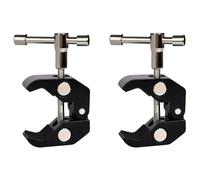 Kellegour Cameras Super Clamps, Pack of 2 Camera Clamp Holder, Super Tripod Clamp, Magic Arm Clamp with 1/4 and 3/8 Thread Clips, for Cameras, Flash Light, Tripod, LCD/DV Monitor, LED Lights