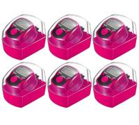 Kellegour Electronic Finger Counter,6 PCS Pink Electronic Finger Counter,Mini LCD Digital Display Tally Counter,ABS Handheld Counters Clicker with Box,for Knitting,Crochet,Coaching,Lap,Golf,Toddler