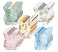 Kellegour Pack of 50 Disposable Bibs, Waterproof Travel Bibs with Food Catcher Bag, Multiple colours, S