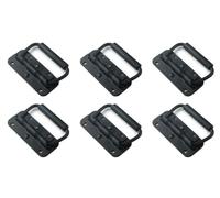 Kellegour Pack of 6 Spring-Loaded Box Handles, Hardware Boxes Handle, 100 mm Black Folding Handles, Spring-Loaded Box Handle, Metal, Carry Handle Folding Handles for Speaker Boxes, Toolbox, Door, Tool