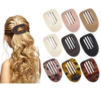 Kellegour Pack of 9 Hair Clips for Women, Flat Hair Clips, Large Comfortable Flat Claw Clip, French Hair Clip, Flat for Thin Hair and Thick Hair, Flat Claw Clip for Everyday, Sports, Driving