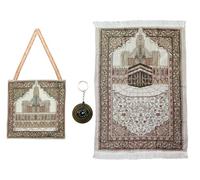 Kellegour Prayer Rug Muslim,Foldable Prayer Mat for Muslims,Portable Prayer Mat,Muslim Prayer Rug and Beads and Compass,Soft Islamic Prayer Rug,for Home Travel Use,Islamic Gift for Kids Men Women (2)
