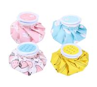Kellegour Reusable Ice Bag Hot Water Bag, 4 Pieces Hot and Cold Ice Bags, Cooling Pads, Small, 15 cm Cool Bag with Screw Lid for Head/Back/Neck/Shoulder/Waist/Leg/Knee/Wisdom Tooth