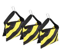 Kellegour Sandbags for Photography, Pack of 3 Photography Sandbags with Carabiner, Sandbags Sandbag for Tripod Photography Weight Bags, for Photo Studio, Video, Light Stand Tripod, Yellow Black