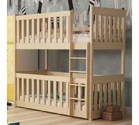 keller wooden bunk bed with bonnell mattress in pine