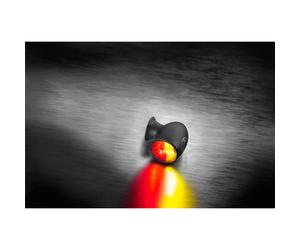 Kellermann Atto DF, rear/brake light indicator, black, clear glass, one piece, black for Men